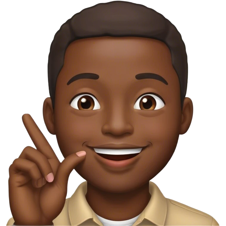 Black guy blowing kiss emoji