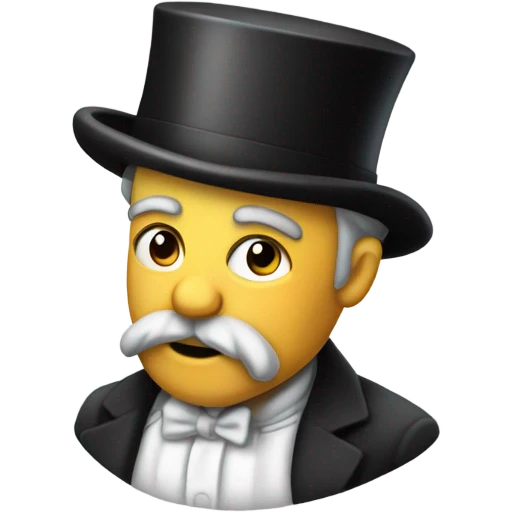 Sophocles wearing a top hat emoji