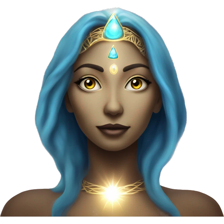 Pleiadian radiant glowing diva woman female third eye emoji