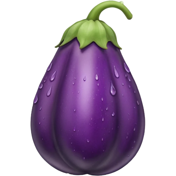 Eggplant sweating from end emoji