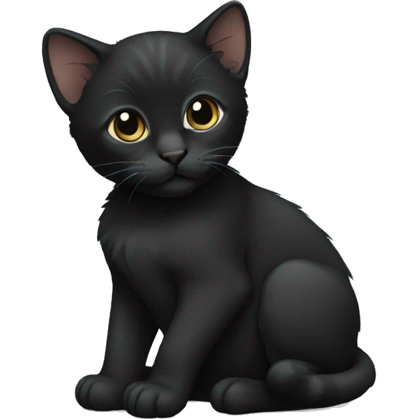 black baby cat emoji