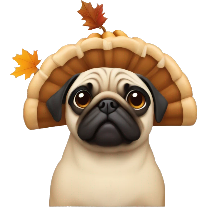 Thanksgiving pug emoji