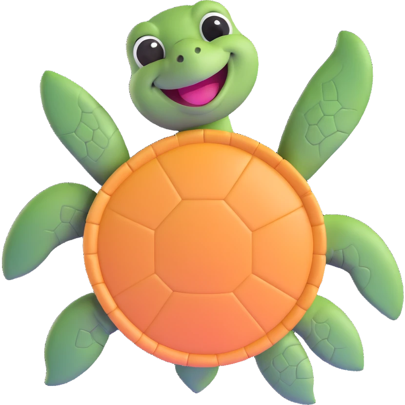 smiling sea turtle emoji