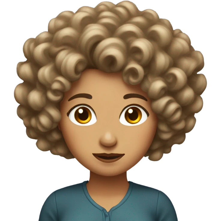 Lady with curly hair emoji