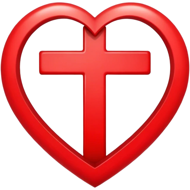 A cross on a heart  emoji