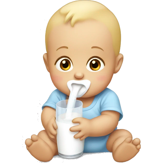 Baby drinking milk emoji