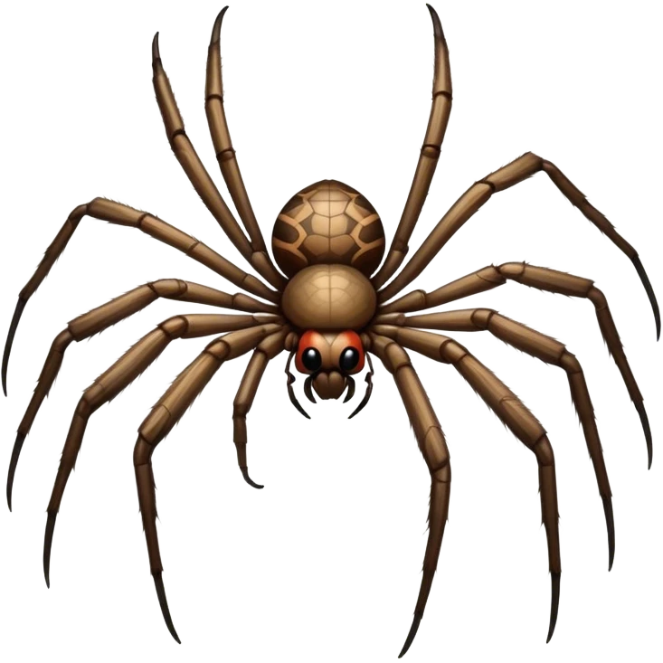 Close-up of a giant hairy The bird-eating spider (Theraphosidae) in its natural habitat, surrounded by delicate webbing. The spider's detailed body and legs are visible, with soft natural lighting illuminating the scene. Transparent background. emoji