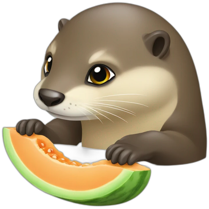 loutre qui mange un melon emoji