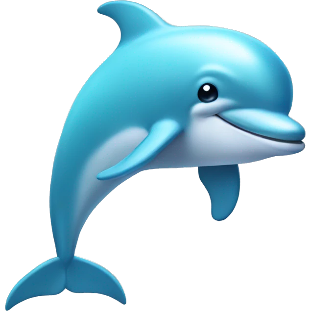 pastel aqua blue dolphin  emoji