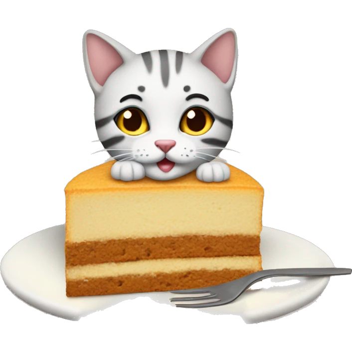 Gatto che cucina una torta emoji