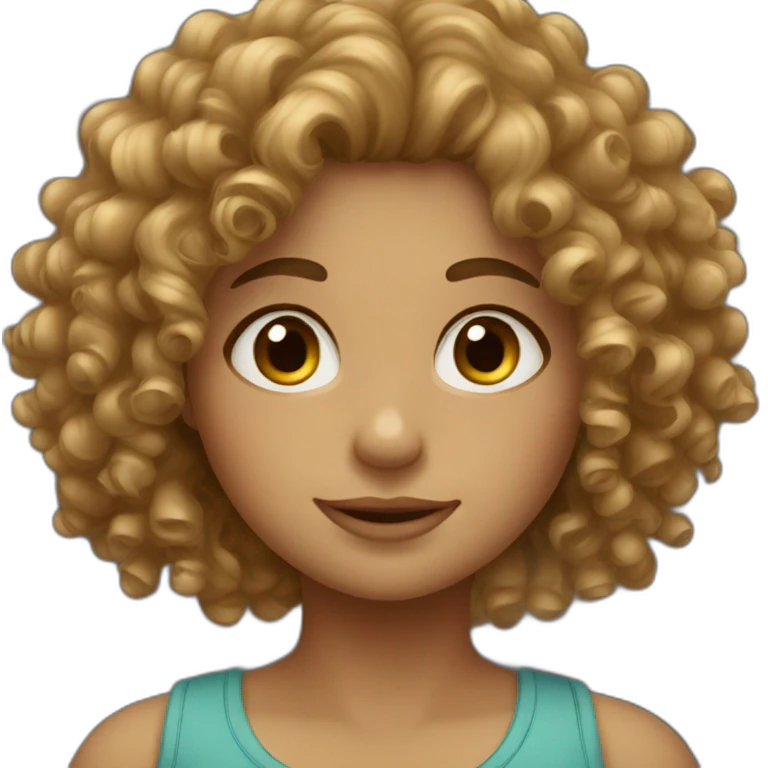Curly hair girl  emoji