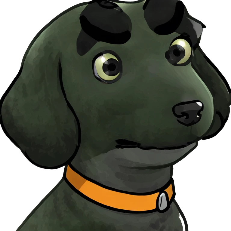 Black Newfoundland poodle cross ￼ emoji