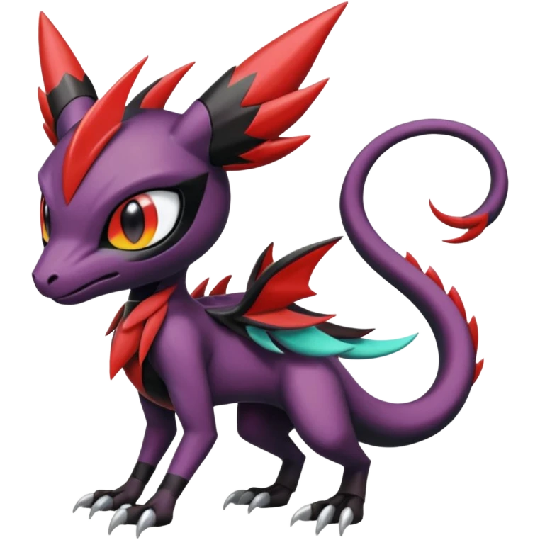 Colorful Cool Badass  Meloetta-Noibat-Noivern-Salandit-Guilmon-Darkrai-Pokémon-Fakémon-fusion-hybrid-creature emoji