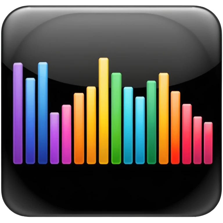 audio spectrum, the spectrum is black emoji