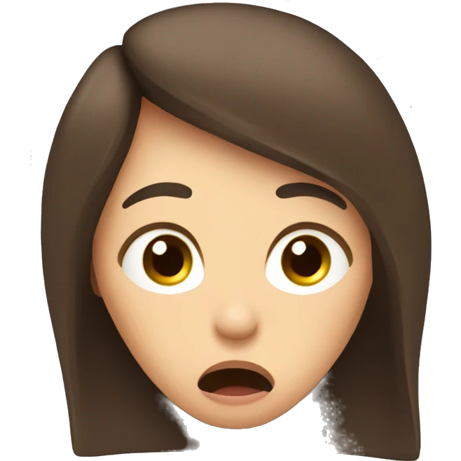 Tired yawning brunette  emoji