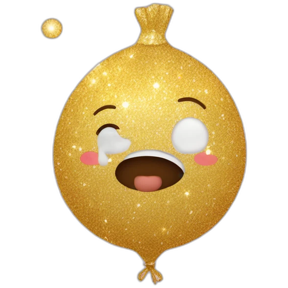 bola de glitter flutuante emoji