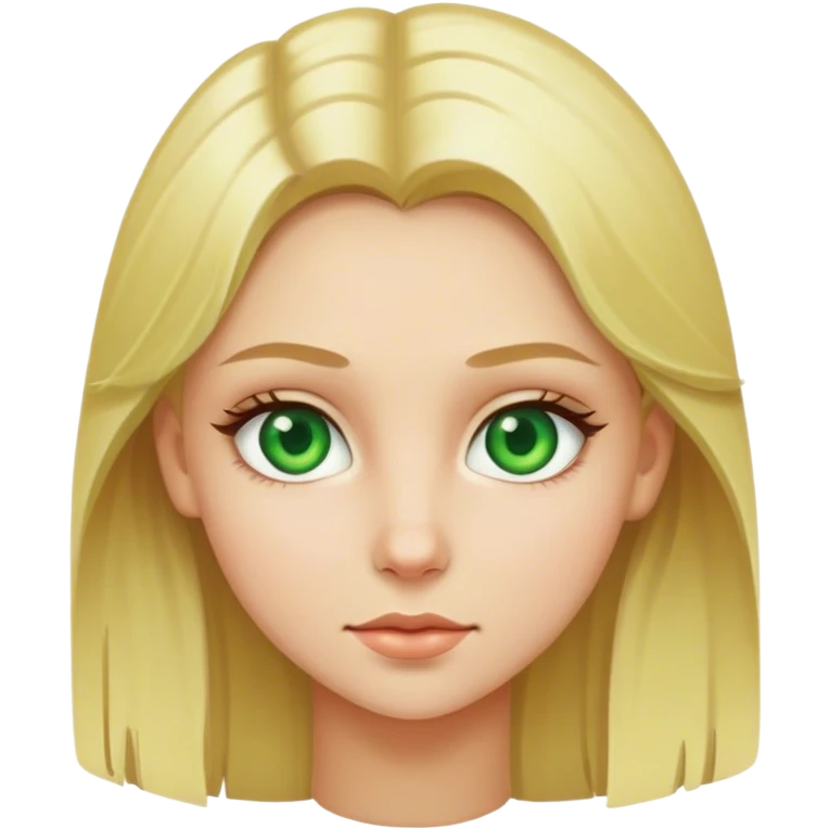 Blonde girl with green eyes emoji