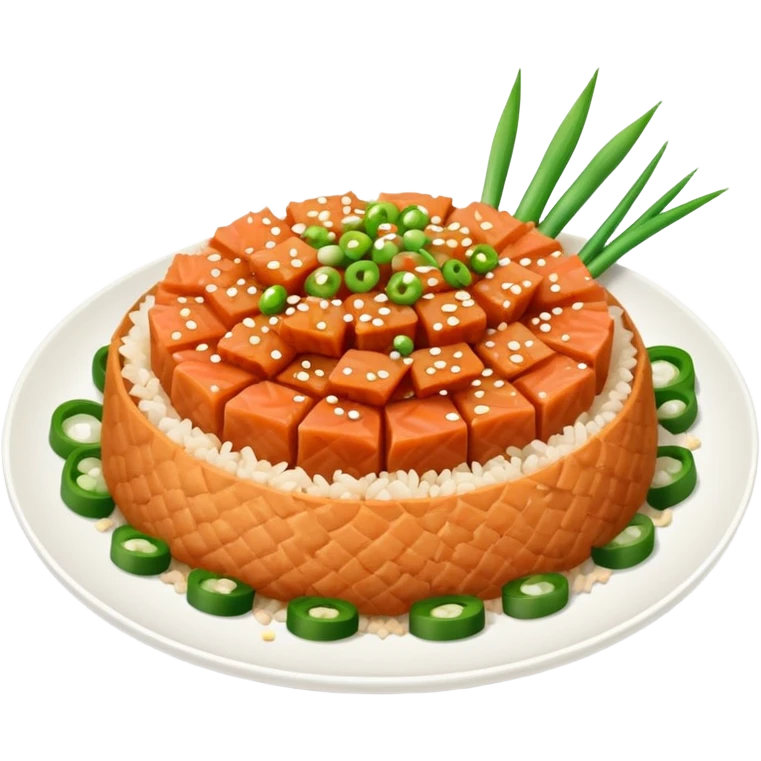 Plate of spicy tuna in crispy rice  emoji