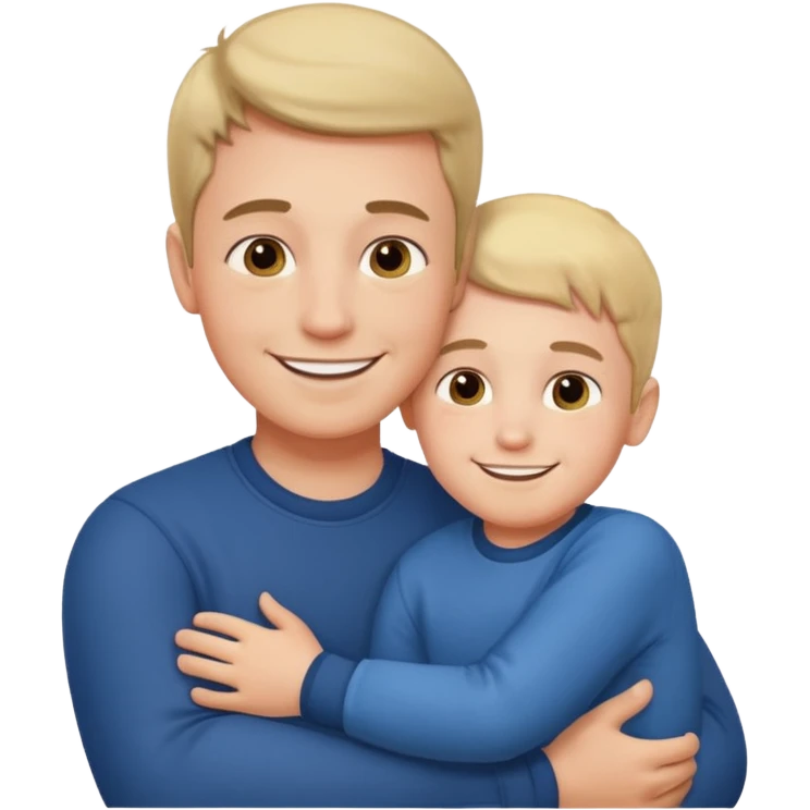 Chldren boy with papa same person emoji