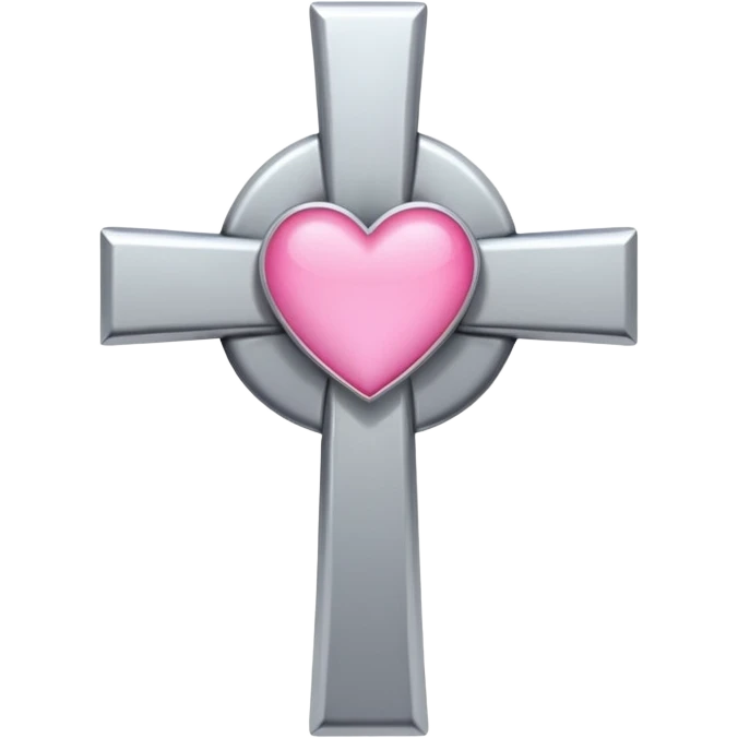 Latin Cross + Pink heart emoji