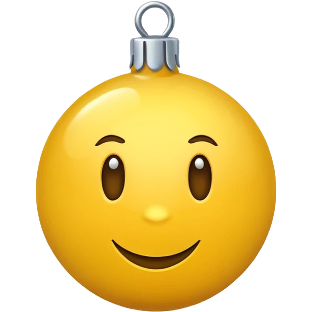 christmas ball yellow emoji