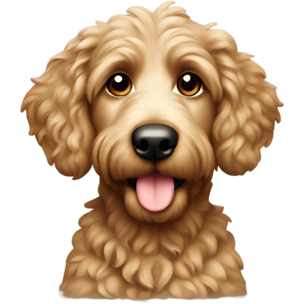 Aussie doodle light brown emoji