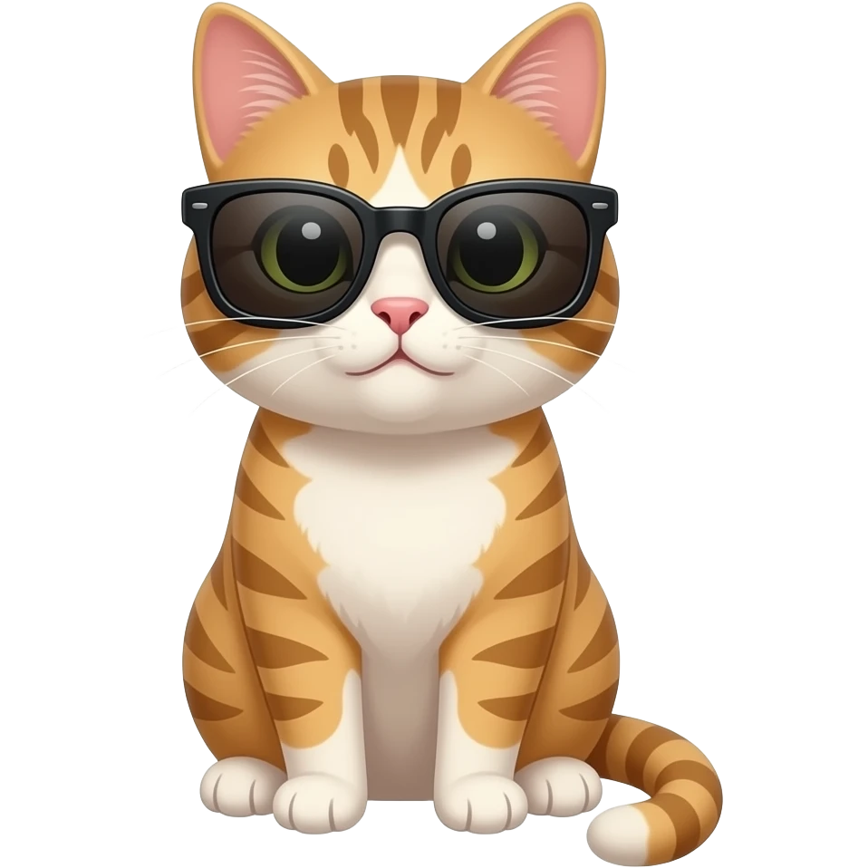 Cat wearing sunglasses emoji