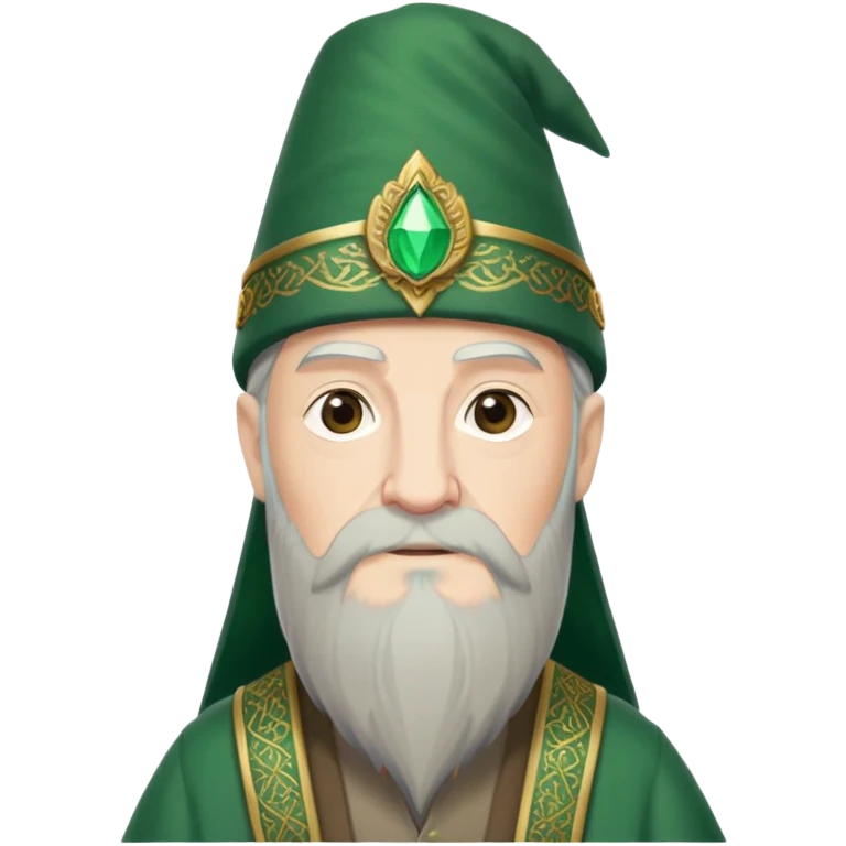 albus dumbledore from harry potter with green turkish fez hat and decorative motifs emoji