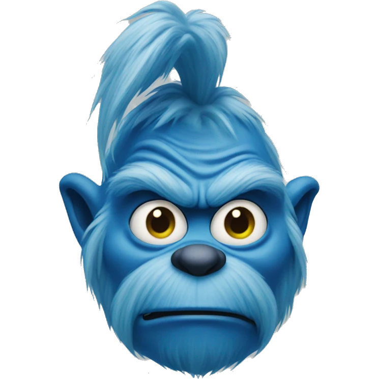 Blue grinch emoji