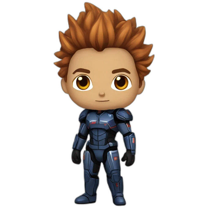 commander shepard going super saiyan emoji