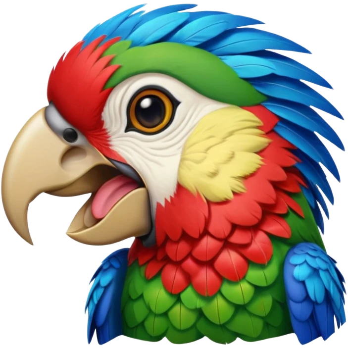 Орущий попугай emoji