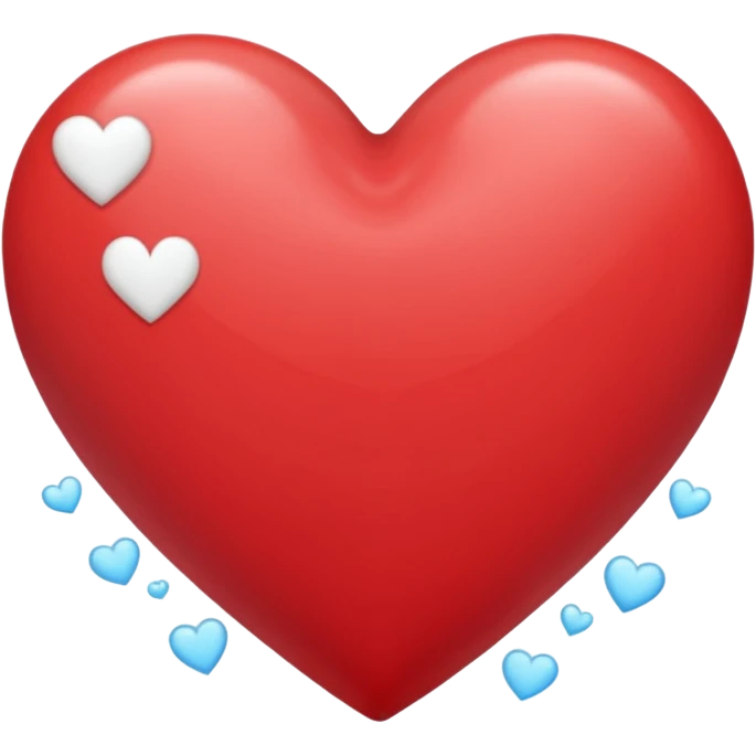Crea un emoji de corazon que una mitad sea celeste y la otra blanca y en la unión de los colores que este difuminado emoji