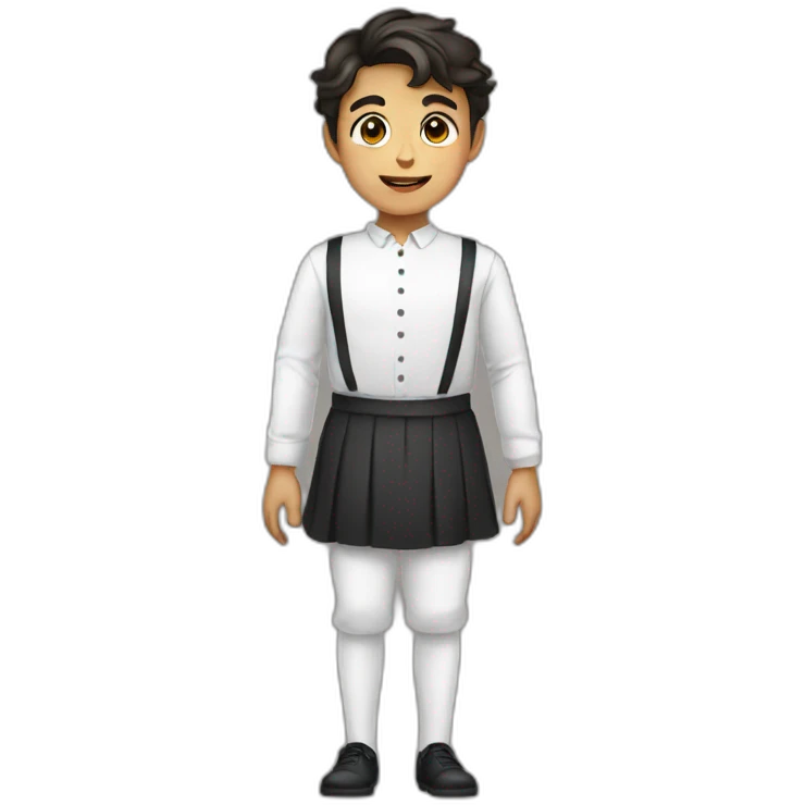 Boy with a maid outfit emoji