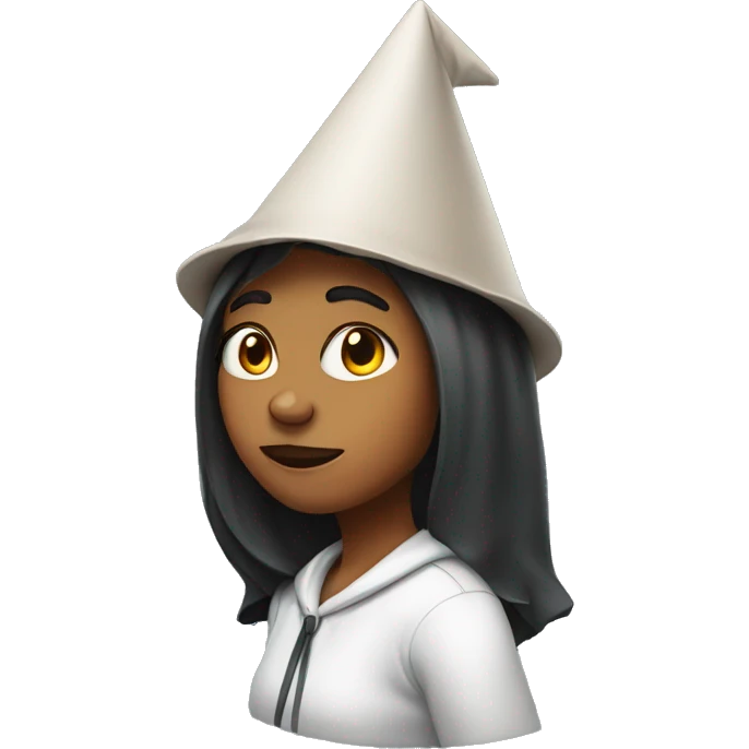 Girl with dunce cap emoji