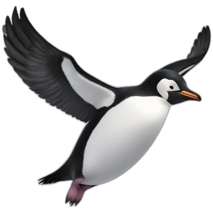 flying pinguin emoji