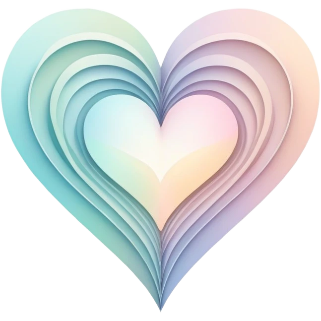 Ethereal folded map with abstract geometric patterns subtly forming heart shapes at intersections, magical glowing map lines emoji