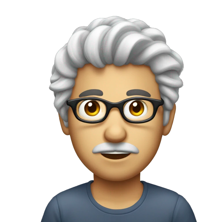 ragazzo con i capelli ricci castani, ha gli occhiali, è arrabbiato perché non può fumare emoji