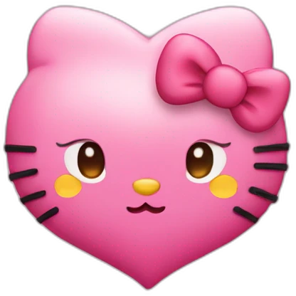 Hello kitty coeur emoji