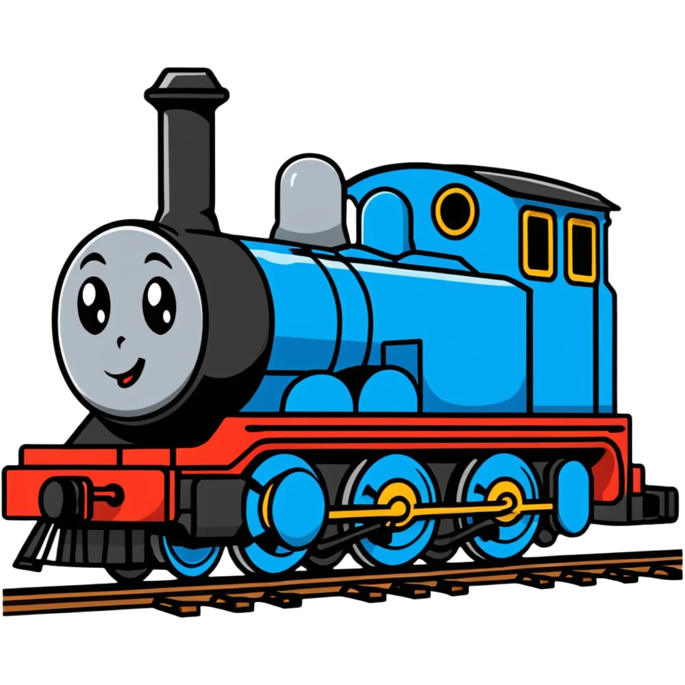 blue tank engine train locomotive emoji