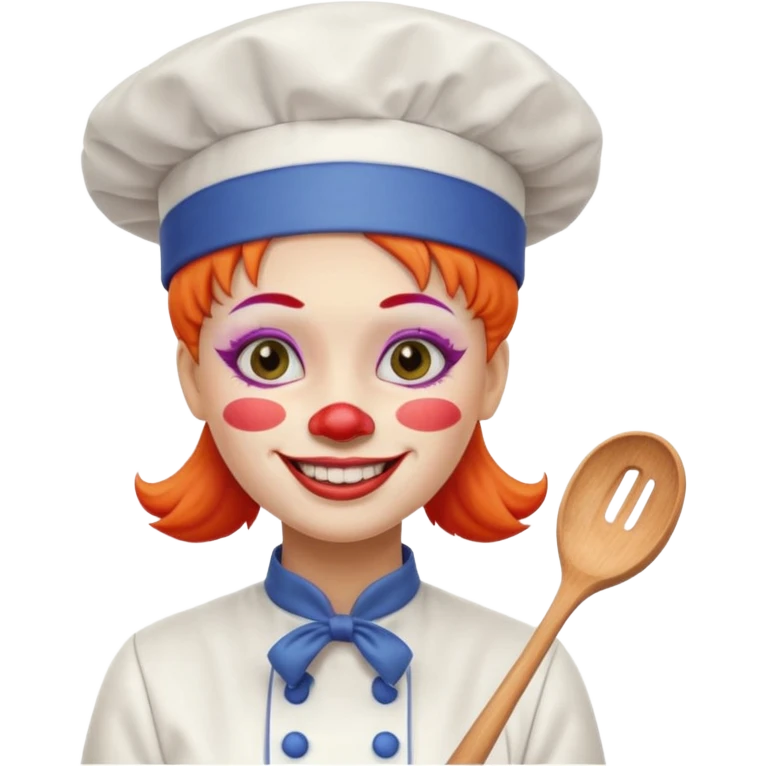 woman clown chef emoji