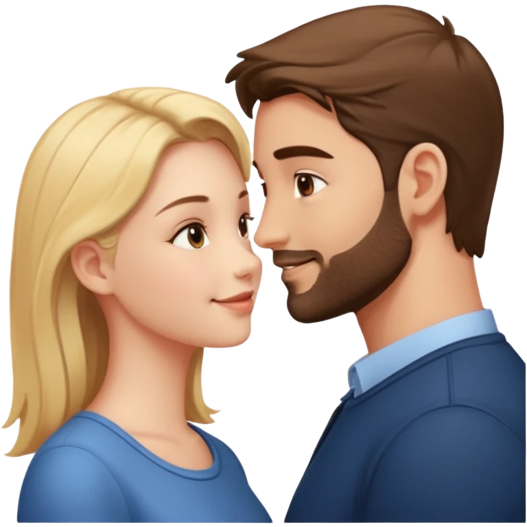 couple in love talking in profile emoji