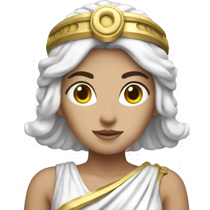 Athena Goddess white emoji