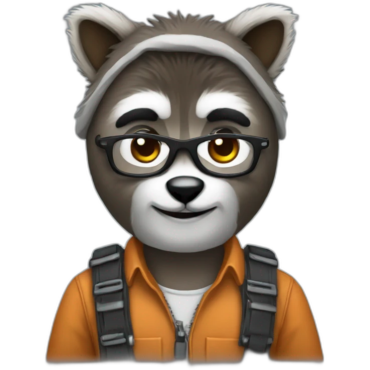 racoon software developer emoji
