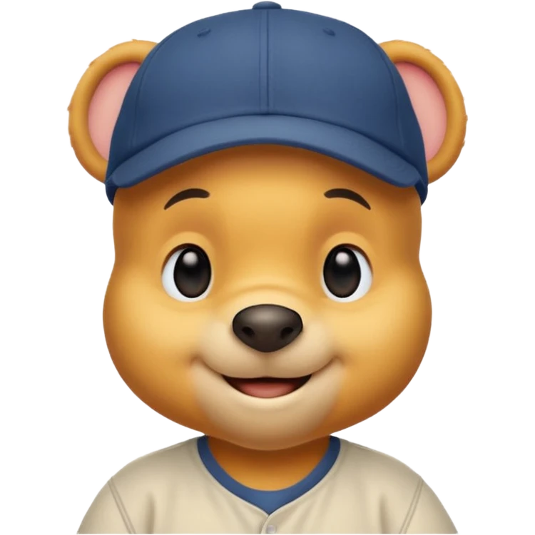Pooh with cap  emoji