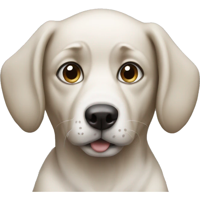 Blue eyed dog emoji