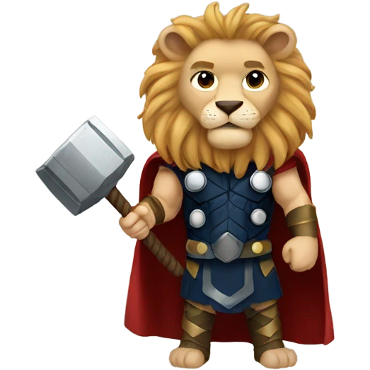 Thor but lion emoji