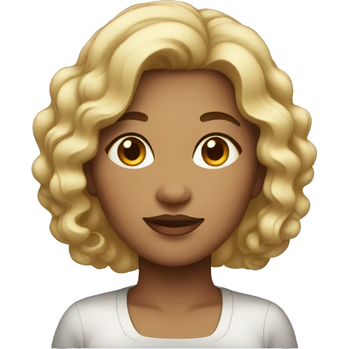 thick lady with short wavy dark hair emoji