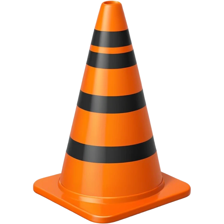Orange construction cone emoji