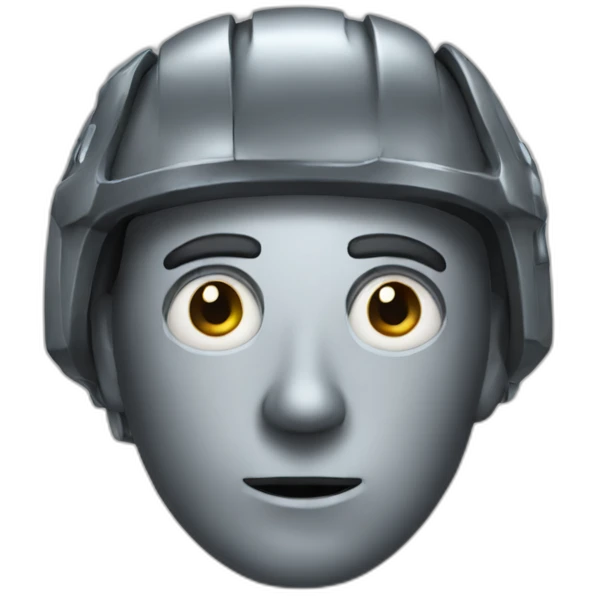 An iron with eyes emoji