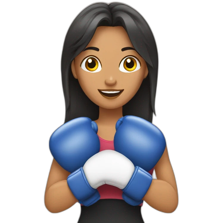 Emoji mujer con guantes de boxeo emoji